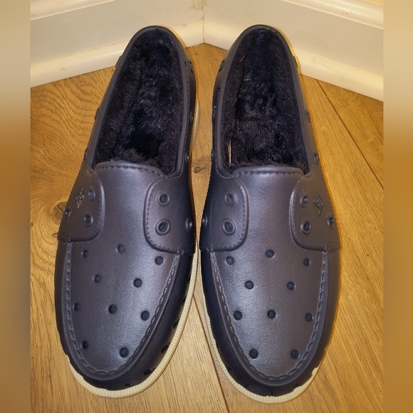 Sperry Size 8 M AUTHENTIC ORIGINAL FLOAT COZY Navy Women's Lined Boat Shoes - Picture 16 of 17